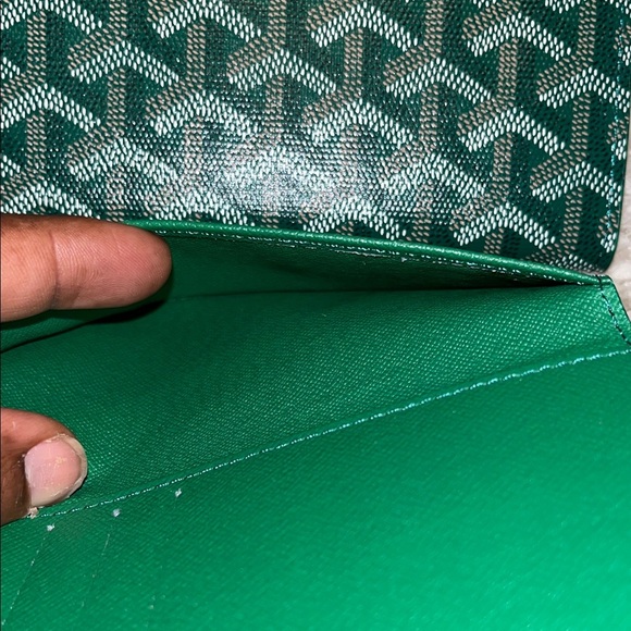 Goyard Green and Black Patterned Wallet Set - Picture 7 of 10